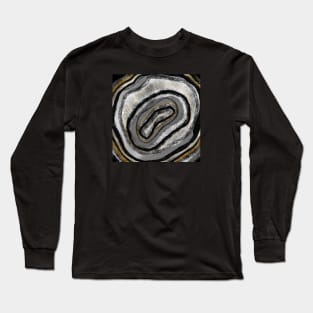 Black and Gold Geode Long Sleeve T-Shirt